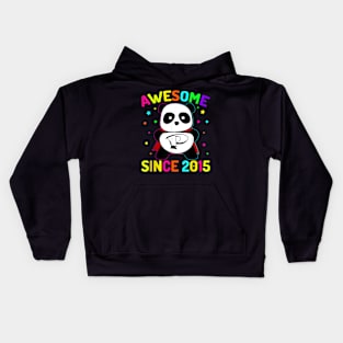 Awesome Since 2015 Super'S Panda 7 7Th Kids Hoodie